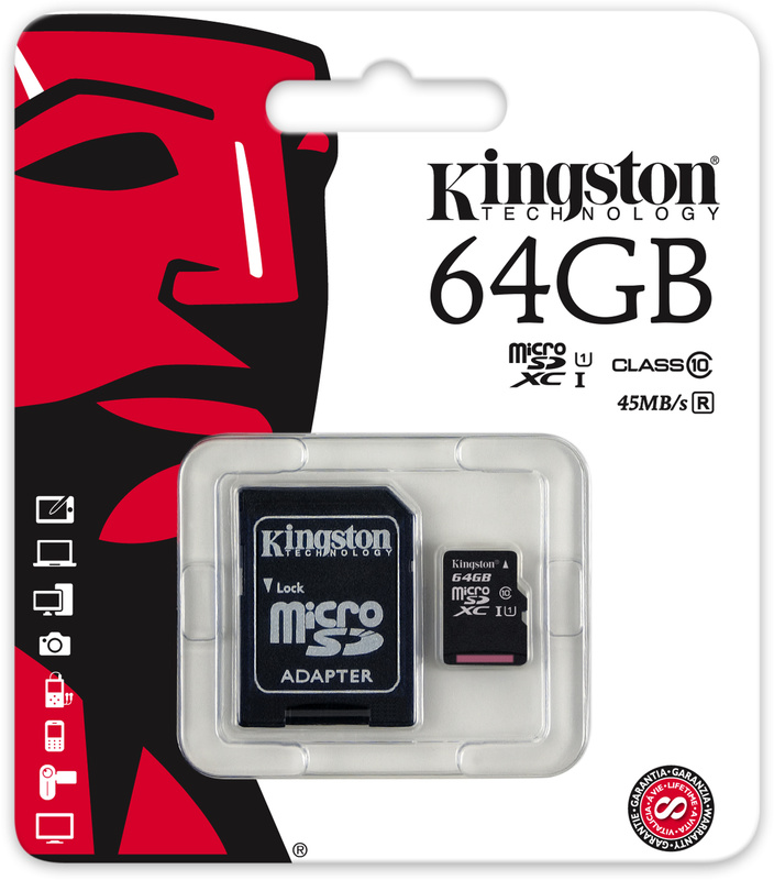 Thẻ nhớ Kingston 64GB 45MB/s Micro SDHC Chính hãng